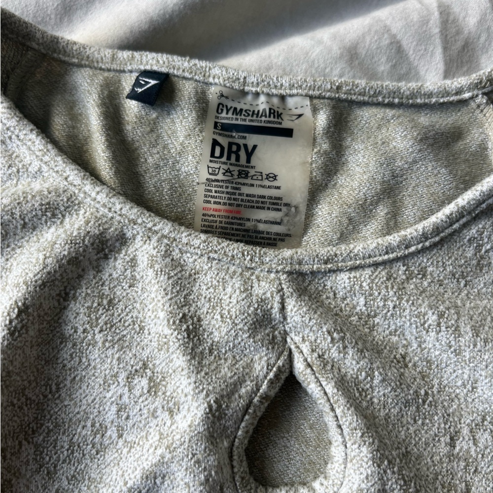 Gymshark Light Gray Workout Top